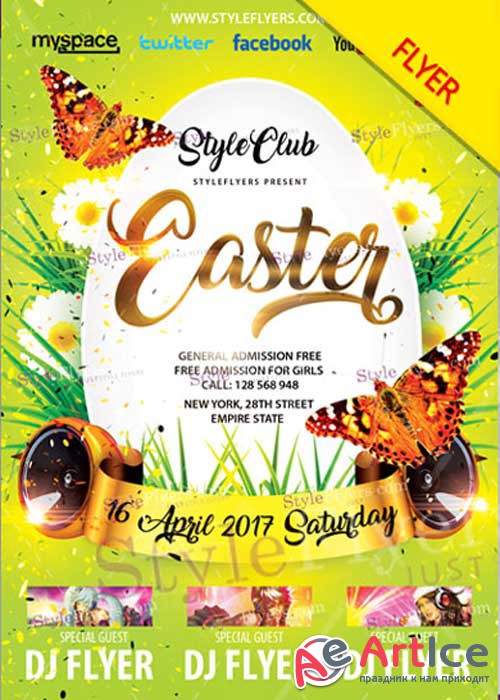 Easter V30 PSD Flyer Template