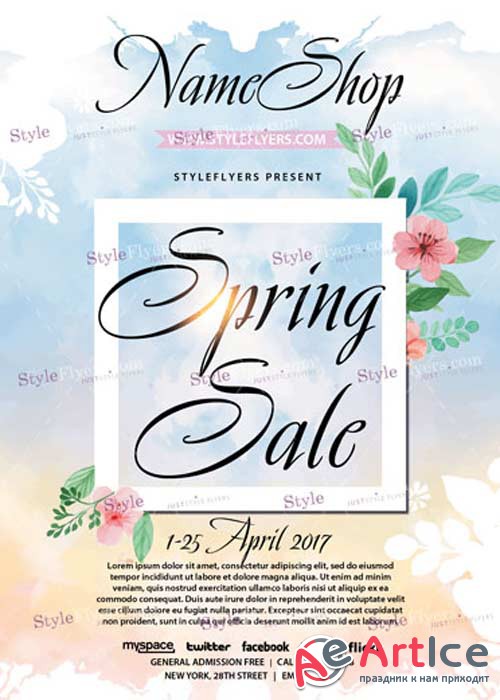 Spring Sale V21 PSD Flyer Template