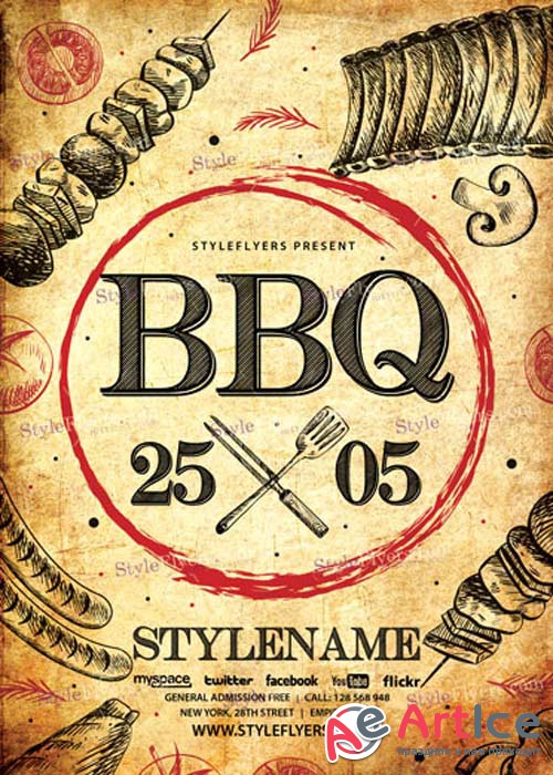 BBQ V28 PSD Flyer Template