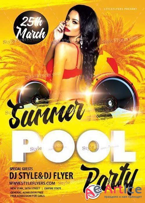 Summer Pool Party V31 PSD Flyer Template