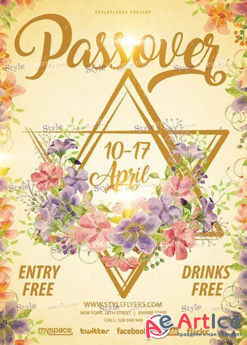 Passover V21 PSD Flyer Template