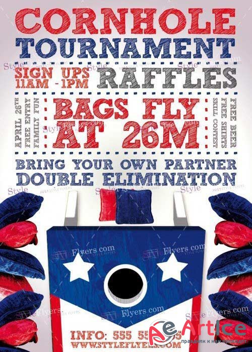 Cornhole Tournament V3 PSD Flyer Template