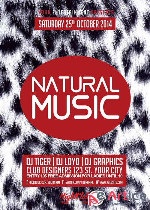 NATURAL MUSIC V12 Flyer Template