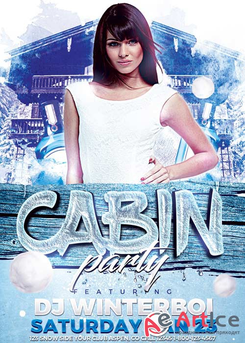 Cabin Party V12 Flyer Template