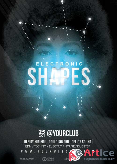 ELECTRONIC SHAPES V5 Flyer Template