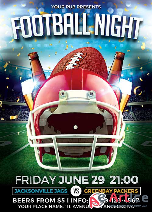 Football Night V18 Flyer Template