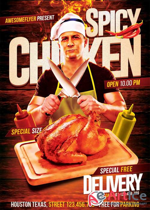 Spicy Chicken V11 Flyer Template