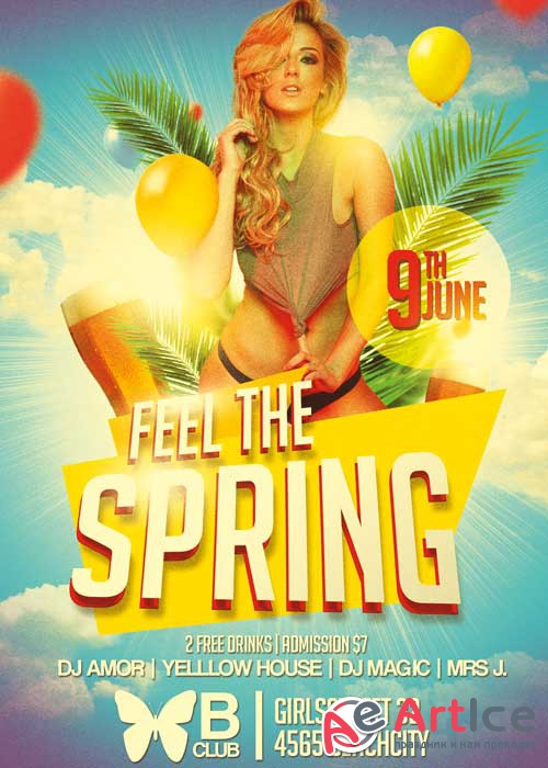 Feel the Spring V9 Flyer Template