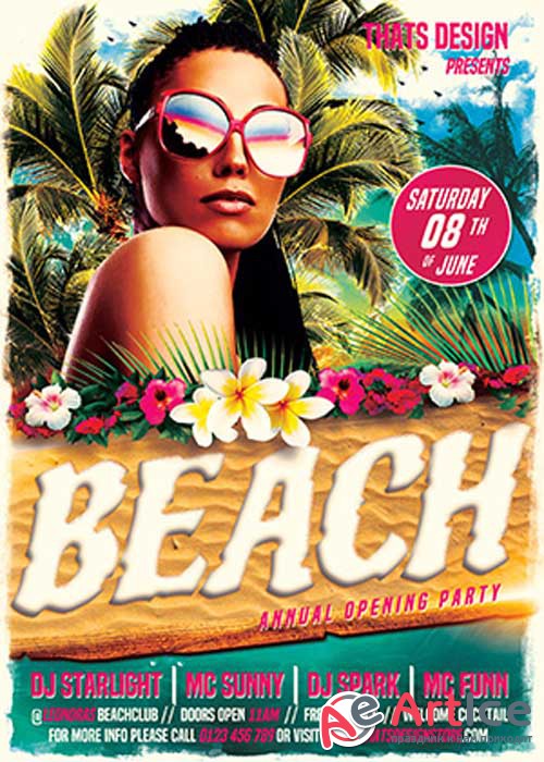 Beach Party V24 Flyer Template