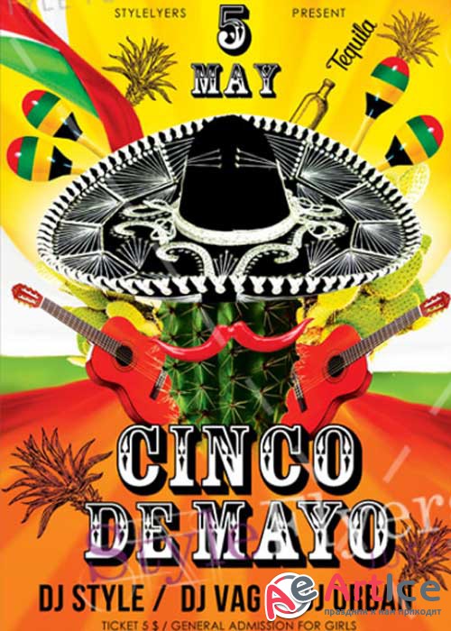 Cinco de Mayo V27 PSD Flyer Template