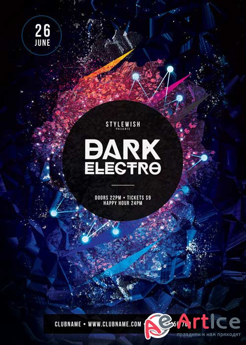 Dark Electro V11 Flyer Template