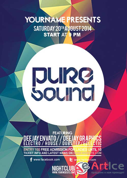 Pure Sound V21 Flyer Template