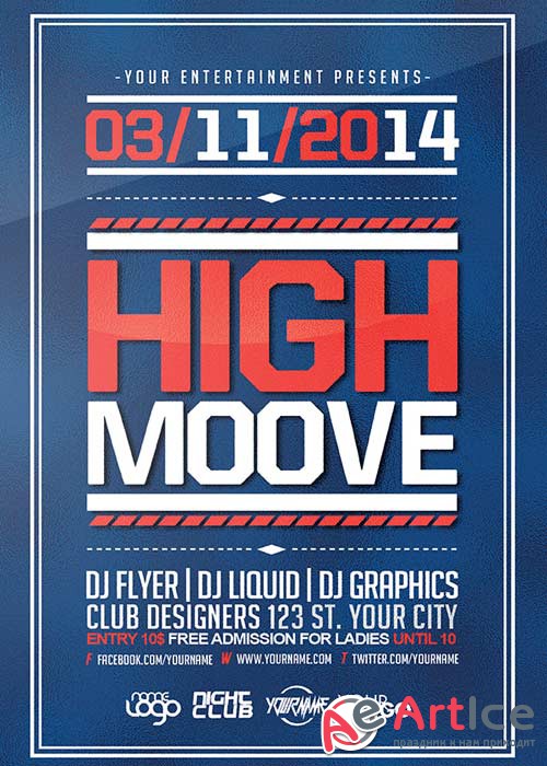 High Moove V7 Flyer Template