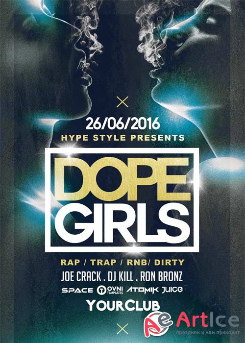 DOPE GIRLS V10 Flyer Template