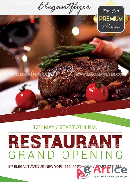 Restaurant Menu V15 Premium Flyer PSD Template