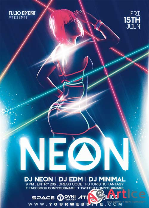 NEON V25 Flyer Template