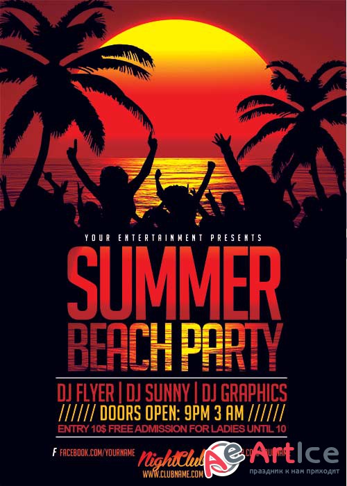 Summer Beach V36 Flyer Template