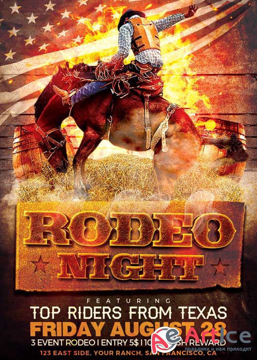 Rodeo Night V12 Flyer Template