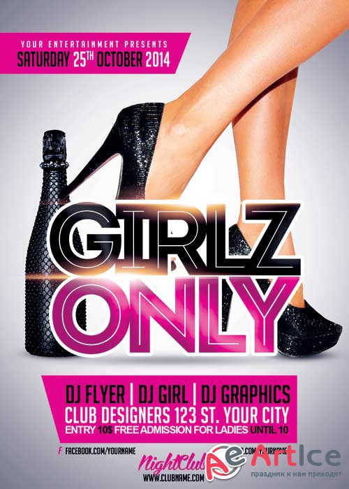 Girlz Only V21 Flyer Template