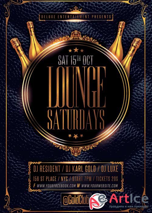 Lounge Saturdays V14 Flyer Template