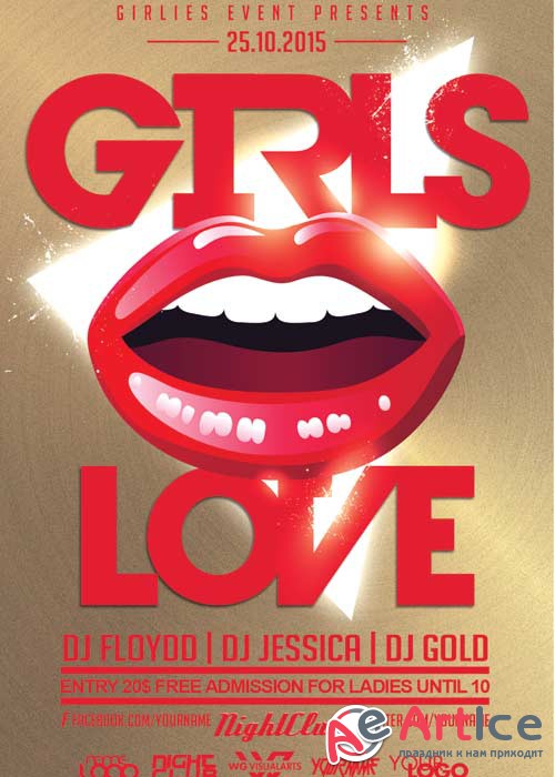 Girls Love V20 Flyer Template