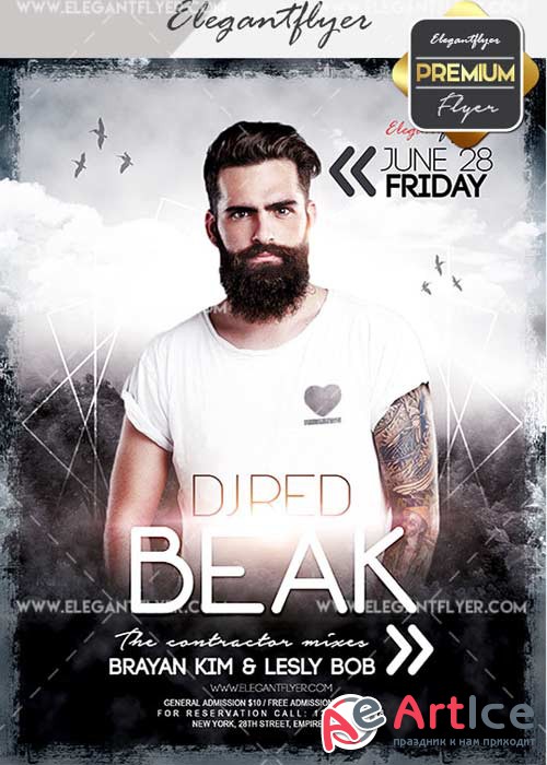 DJ Night V12 Flyer PSD Template + Facebook Cover