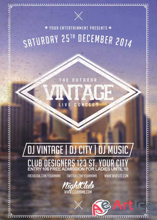 Vintage Music V11 Flyer Template