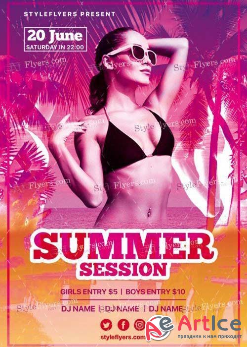 Summer Session V17 PSD Flyer Template