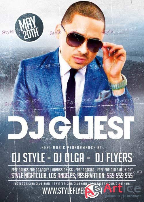 Guest DJ V28 PSD Flyer Template