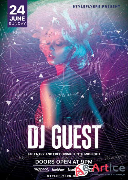 Guest Dj V22 PSD Flyer Template