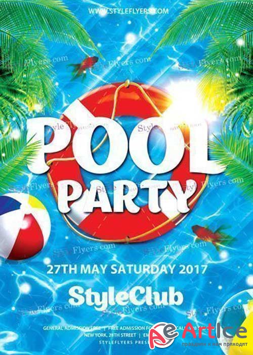 Pool V22 PSD Flyer Template