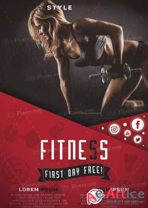 Fitness V26 Flyer PSD Template