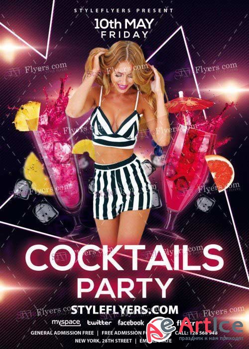 Cocktails Party V45 PSD Flyer Template