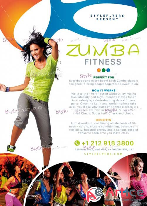 Zumba Fitness V14 PSD Flyer Template