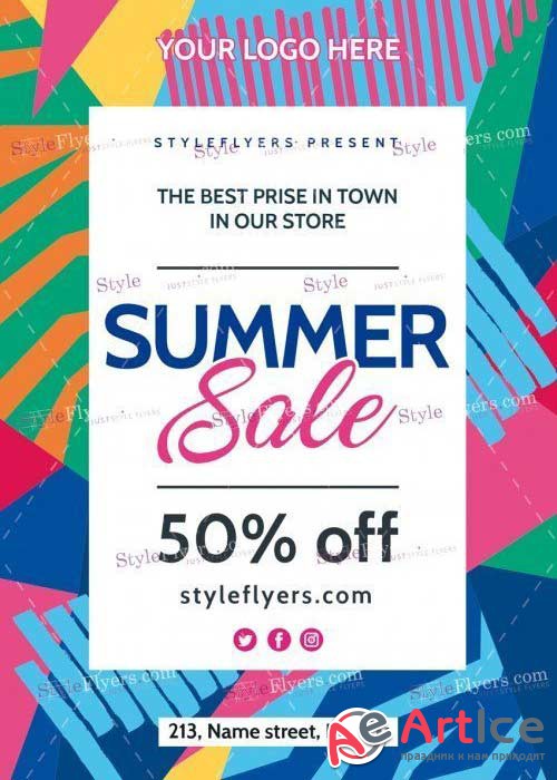 Summer Sale V16 PSD Flyer Template