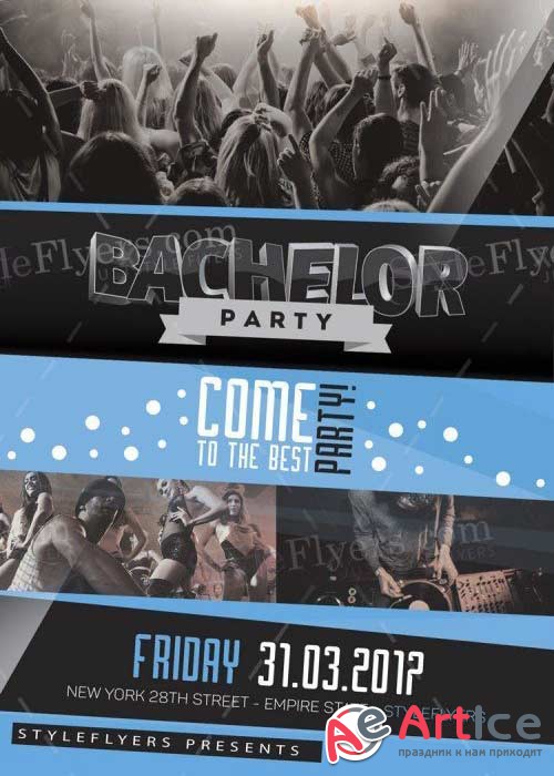 Bachelor Party V25 PSD Flyer Template