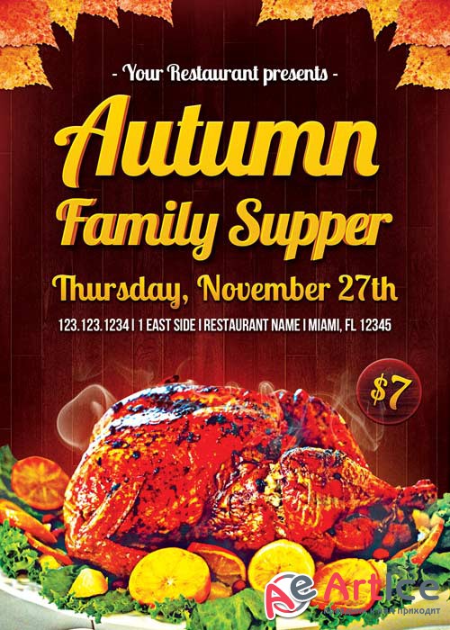 Autumn Family Supper V11 Flyer Template