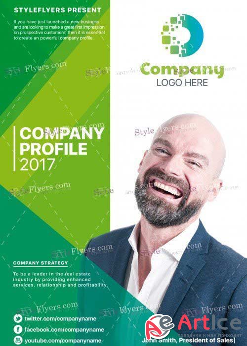 Company Profile V25  PSD Flyer Template