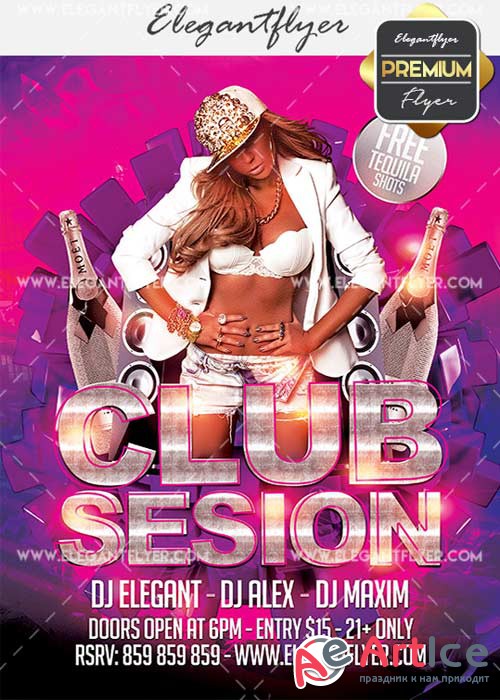 Club Session V41 Flyer PSD Template + Facebook Cover