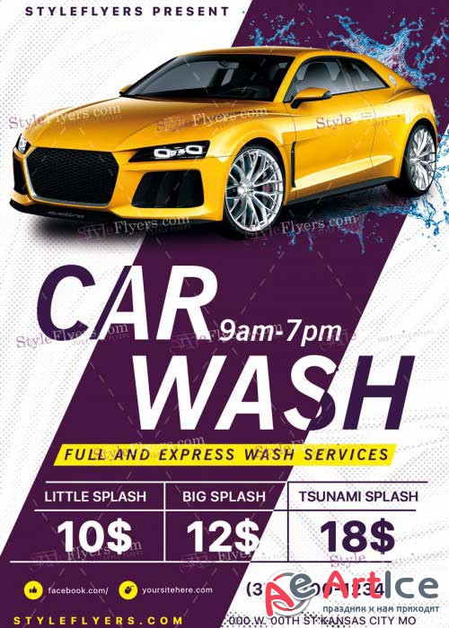 ar Wash V29 PSD Flyer Template