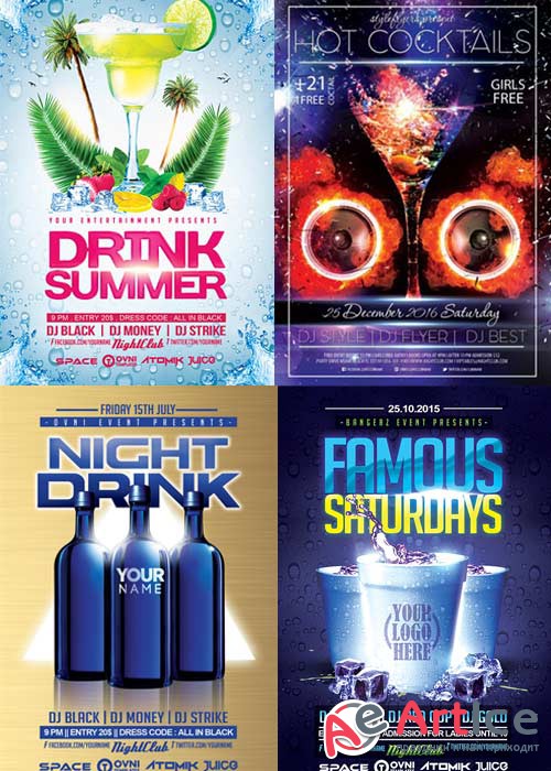 DRINKS 4in1 V1 Flyer Template