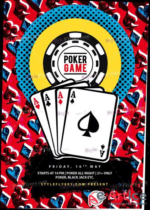 Poker V24 PSD Flyer Template