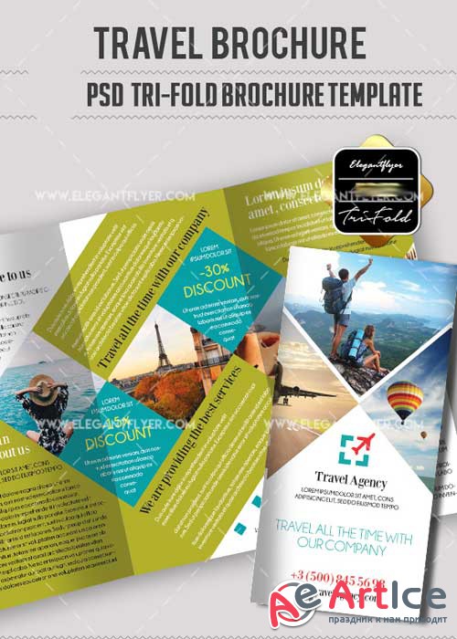 Travel V18 PSD Tri-Fold PSD Brochure Template