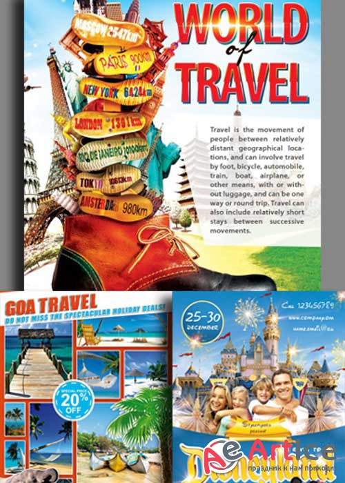 Travel Flyer 3in1 V1 Flyer Template