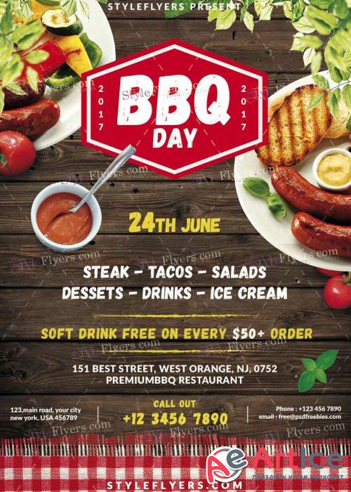 BBQ V38 PSD Flyer Template