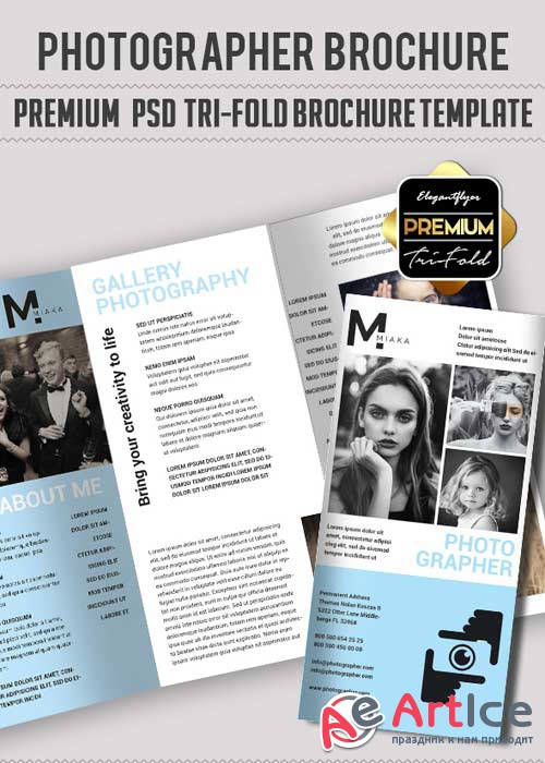 Photography V29 Premium Tri-Fold PSD Brochure Template