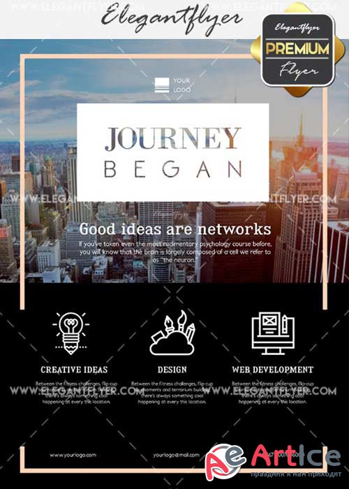 Journey Began V1 Flyer PSD Template + Facebook Cover