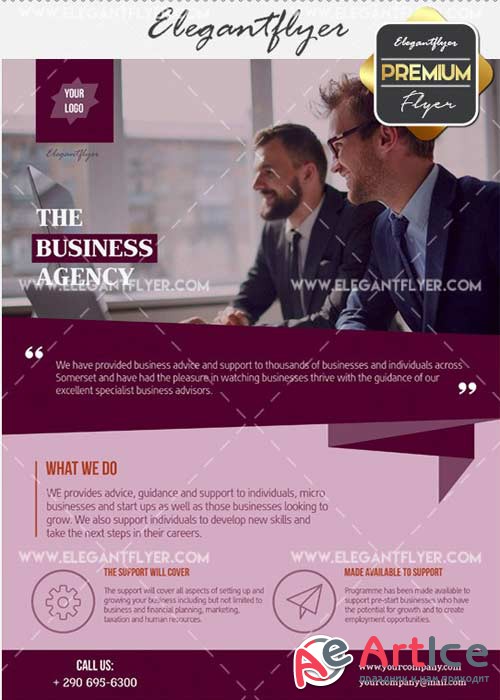 The Business Agency V30 Flyer PSD Template + Facebook Cover