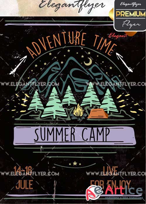 Summer Camp V8 Flyer PSD Template + Facebook Cover