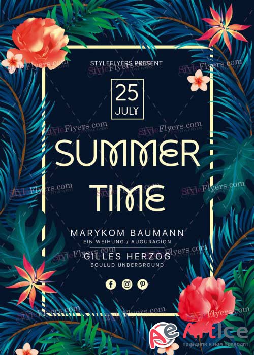 Summer Time V23 PSD Flyer Template